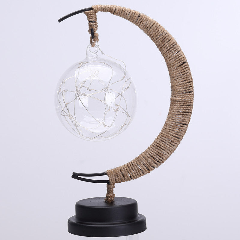 Moon-shaped night light