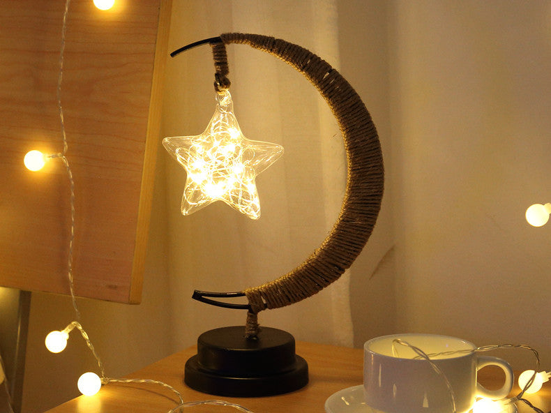 Moon-shaped night light