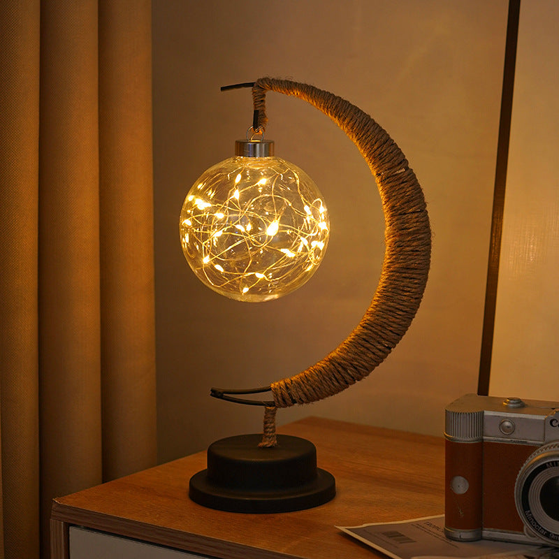 Moon-shaped night light