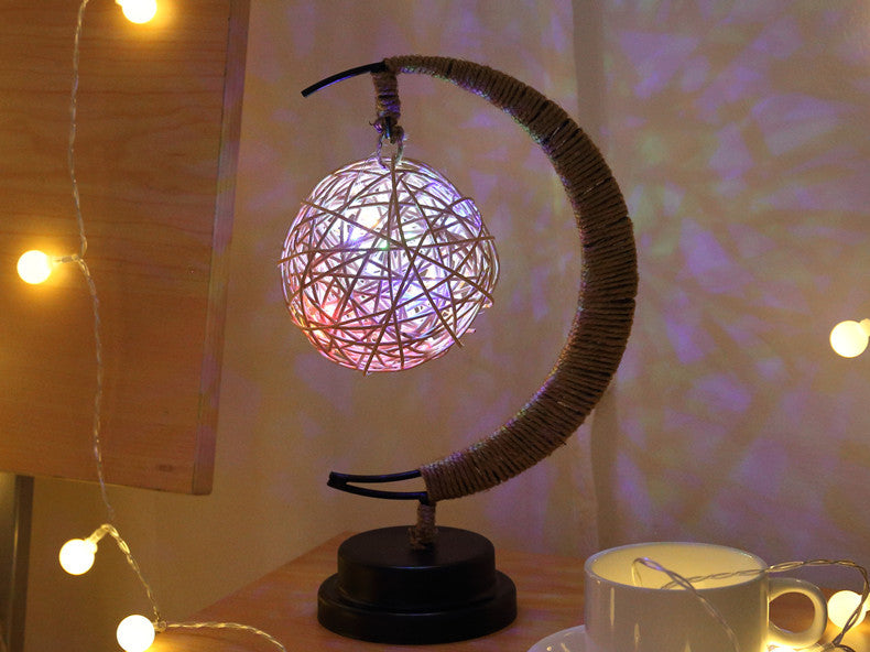 Moon-shaped night light