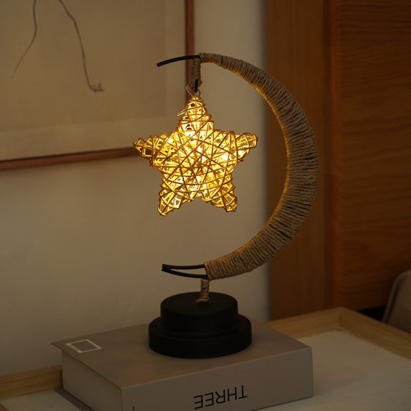 Moon-shaped night light