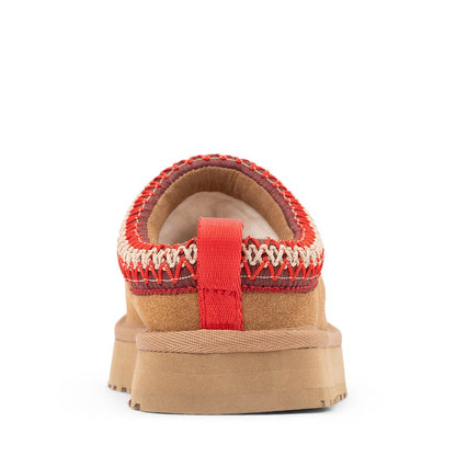 Braided Suede Mini Boot - Faux - Fur Lined, Non - Slip