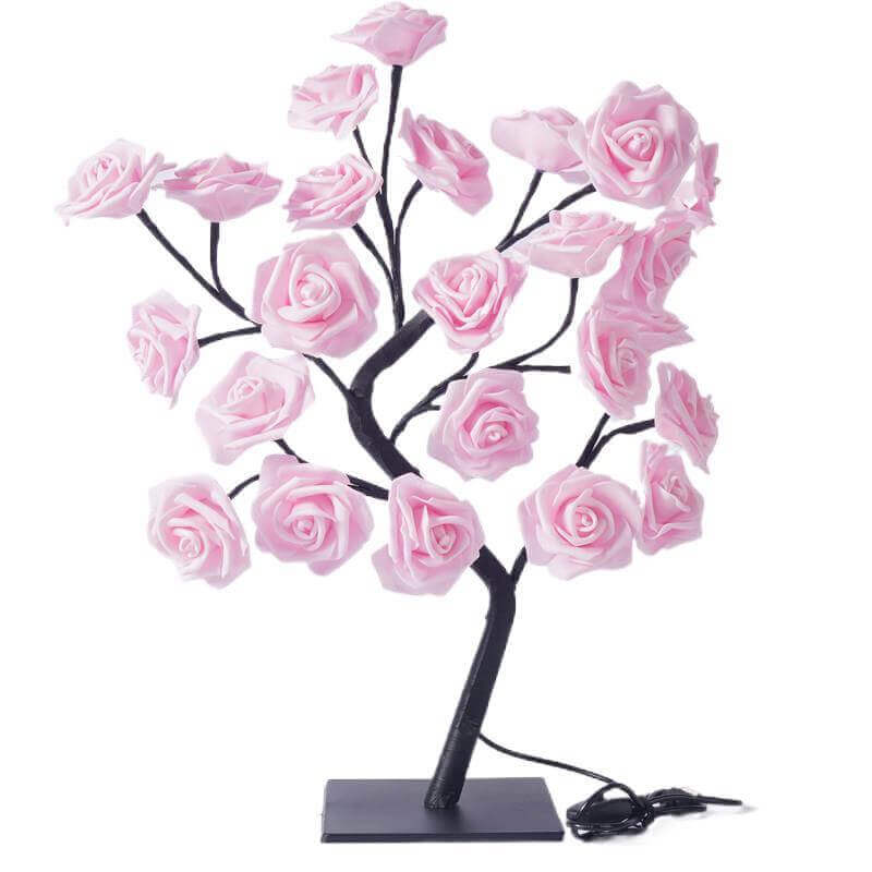 Christmas Decorative Night Light with pink rose design, perfect for adding festive charm to any space.